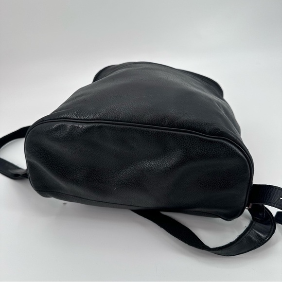 Longchamp Black Leather Le Foulonné Backpack Bag - Picture 7 of 11